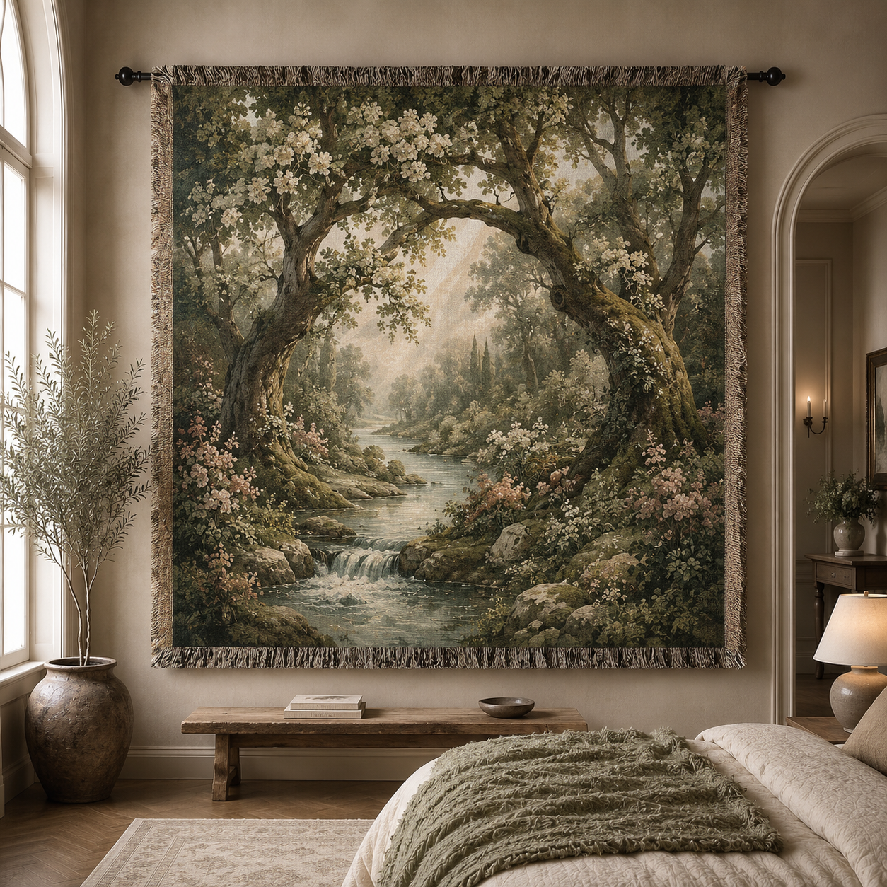 Enchanted woodland woven tapestry blanket hero image