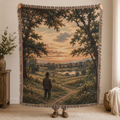 Golden Valley Wanderer woven blanket front display
