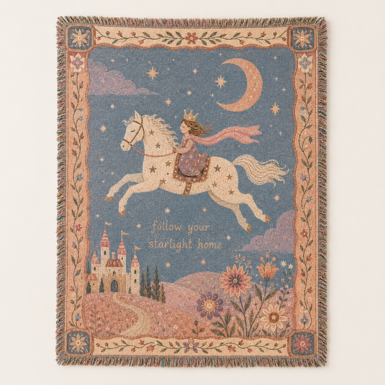 Starlight princess woven blanket full design view